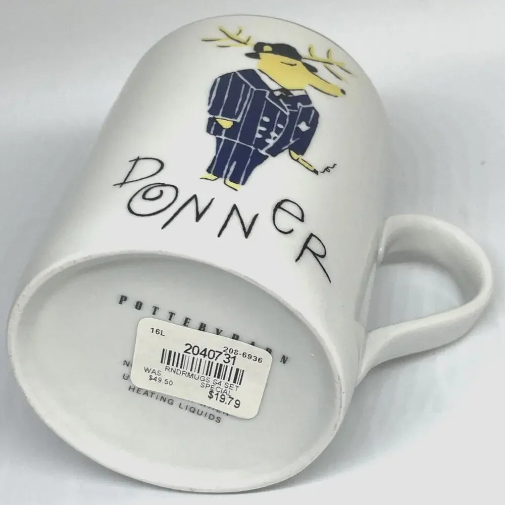 Reindeer DONNER Pottery Barn‎ Christmas Mug Replacement